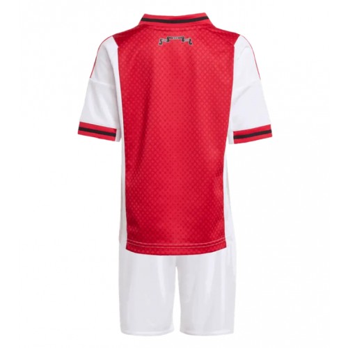 Lacne Dětský Futbalové dres Ajax 2025-26 Krátky Rukáv - Domáci (+ trenírky)